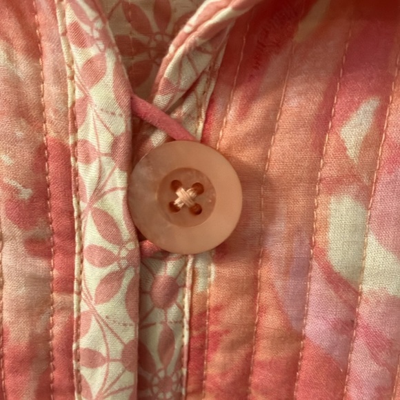 Appleseed's Pink and Coral Floral Quilted Jacket NWOT Sz PM 100% Cotton - Picture 9 of 12